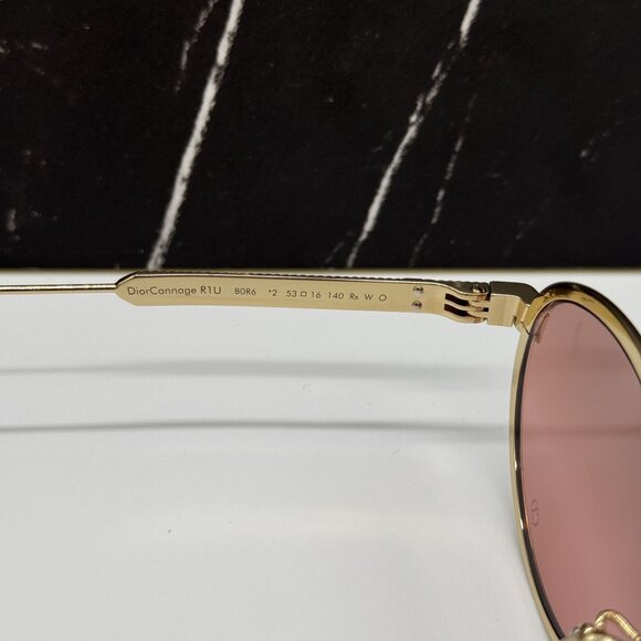 NEW DIOR DIORCANNAGE R1U B0R6 WOMEN GOLD SUNGLASSES - Picture 7 of 9